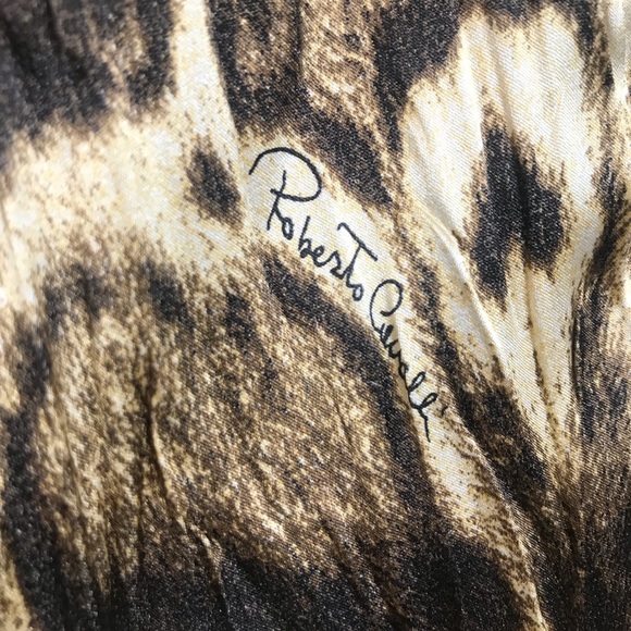 Roberto Cavalli Animal Print 100% Silk Blouse - Picture 5 of 8